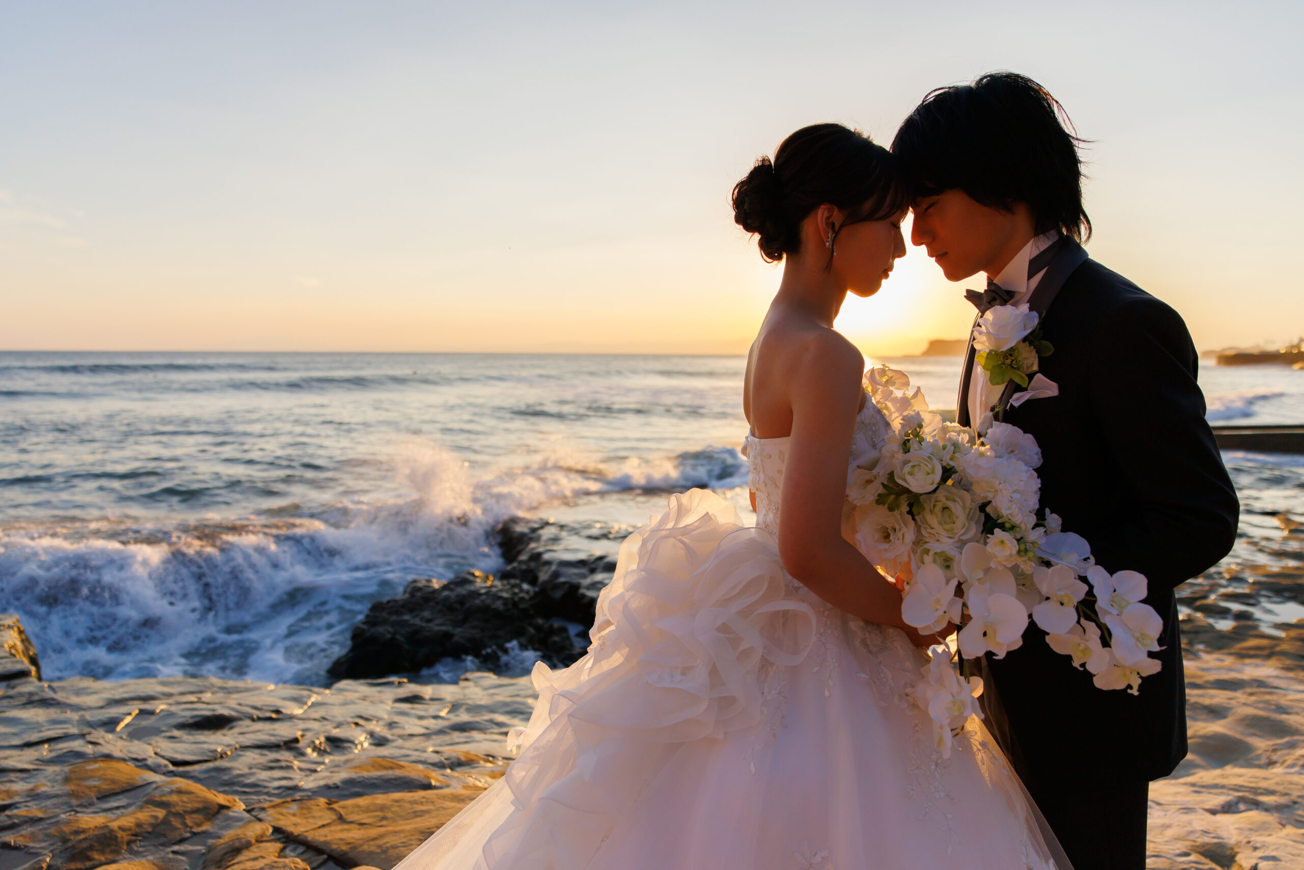 海ロケ―ションは夕方前からの撮影でいろんな表情の景色が撮影できるのでとてもおすすめです！この日もとてもの写真2
